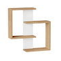 Hanah Home Ars1-Sw Estantería de Pared Roble y Blanco